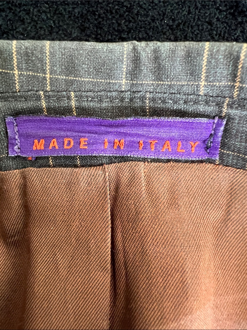 Italian Brown Windowpane Sport Coat Blazer - Classic Men's Tailored Look - Picture 5 of 11